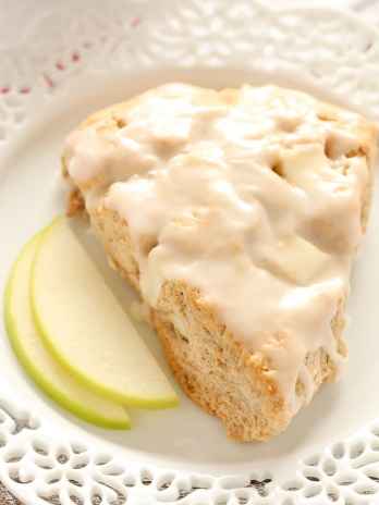 These Apple Cinnamon Scones are filled with chopped apple, spices, and incredibly soft and tender. The perfect treat for breakfast or brunch!