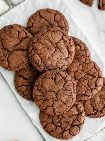 Brownie cookies on top of an antique safety grater.