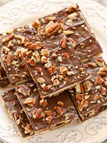 This Saltine Toffee candy is made with just 5 ingredients and so easy to make. Perfect for an easy treat during the holidays! 